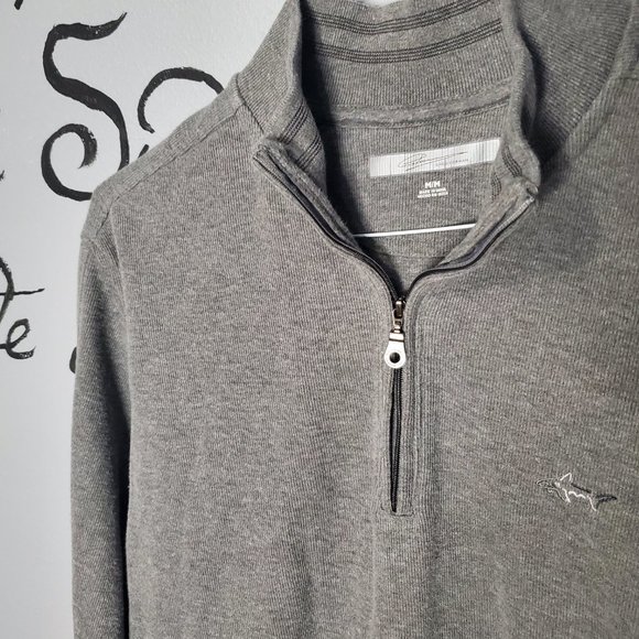 Greg Norman Men's 1/4 Zip Pullover Natural Performance Sweater Grey, M - Picture 3 of 5